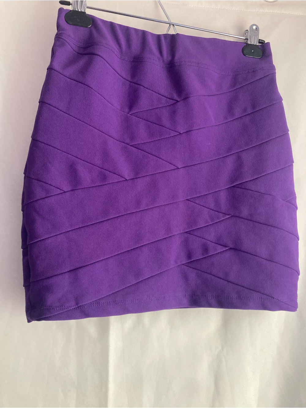 Dynamite Purple Bodycon Mini Skirt Medium Y2K
